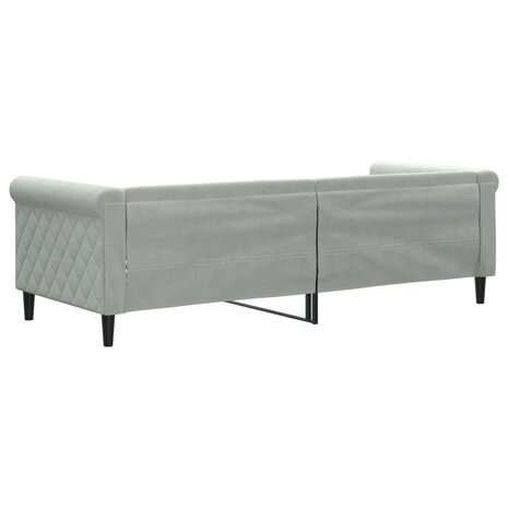 Slaapbank 80x200 cm fluweel lichtgrijs 8720845955328 5