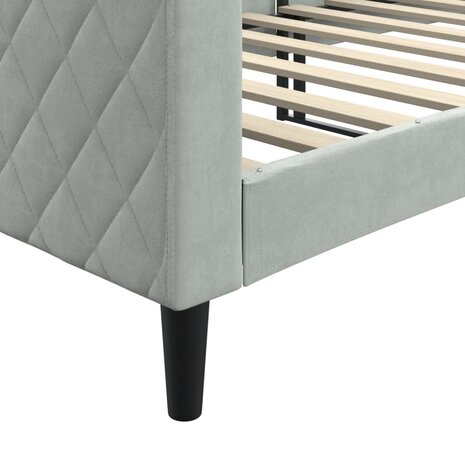 Slaapbank 80x200 cm fluweel lichtgrijs 8720845955328 6