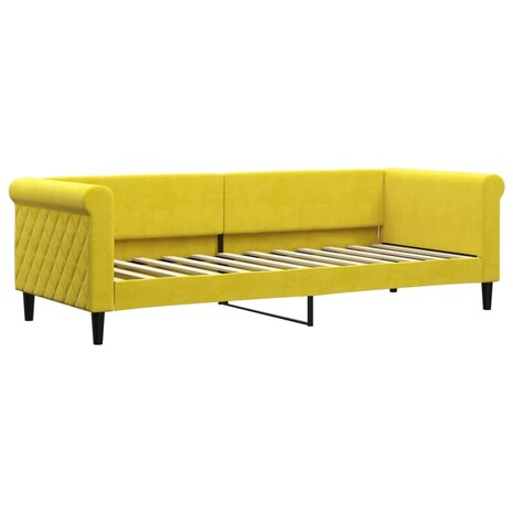 Slaapbank 80x200 cm fluweel geel 8720845955373 2