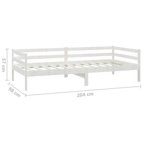 Slaapbank massief grenenhout wit 90x200 cm 8720286641279 8