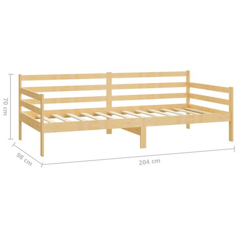Slaapbank massief grenenhout 90x200 cm 8720286641316 8