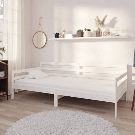 Slaapbank massief grenenhout wit 90x200 cm 8720286641323 1