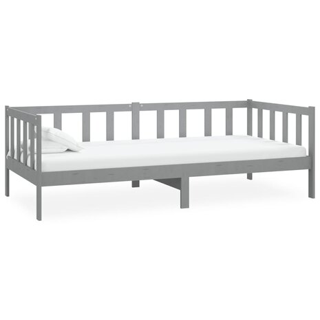 Bedbank massief grenenhout grijs 90x200 cm 8720286641385 2