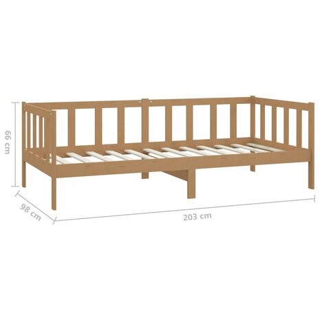 Bedbank massief grenenhout honingbruin 90x200 cm 8720286641392 8