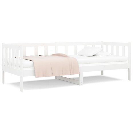 Slaapbank 90x190 cm massief grenenhout wit 8720287133452 2