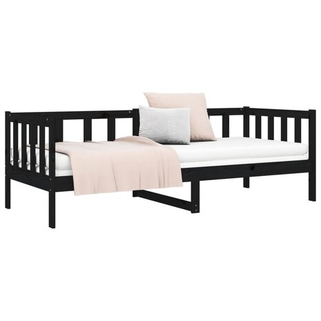 Slaapbank 90x190 cm massief grenenhout zwart 8720287133483 6