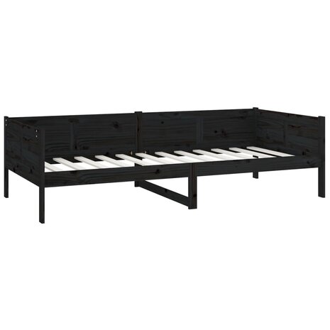 Slaapbank massief grenenhout zwart 90x190 cm 8720287072294 4