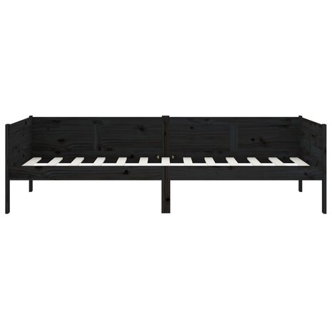 Slaapbank massief grenenhout zwart 90x190 cm 8720287072294 5