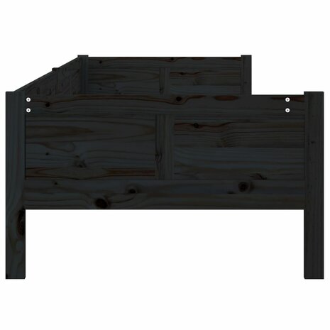 Slaapbank massief grenenhout zwart 90x190 cm 8720287072294 6