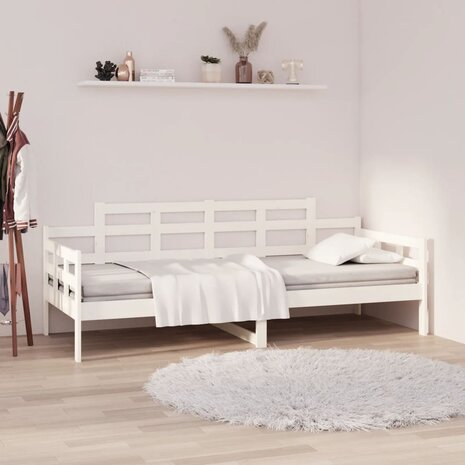 Slaapbank massief grenenhout wit 90x200 cm 8720287073062 1