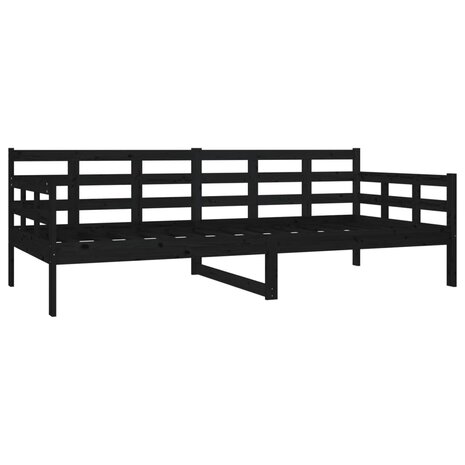 Slaapbank massief grenenhout zwart 90x200 cm 8720287073390 7