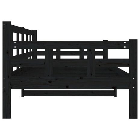 Slaapbank massief grenenhout zwart 90x200 cm 8720287073390 9