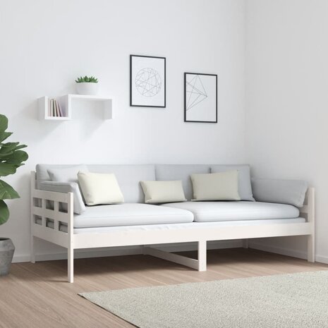 Slaapbank massief grenenhout wit 90x190 cm 8720287073468 4