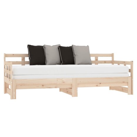 Slaapbank uitschuifbaar massief grenenhout 2x(90x190) cm 8720287073604 4