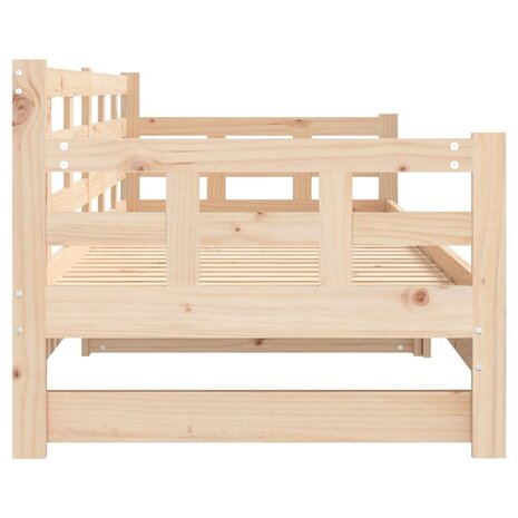 Slaapbank uitschuifbaar massief grenenhout 2x(90x190) cm 8720287073604 7