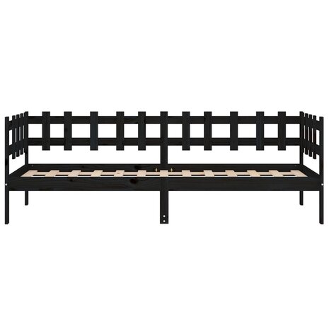 Slaapbank 90x200 cm massief grenenhout zwart 8720287136484 8