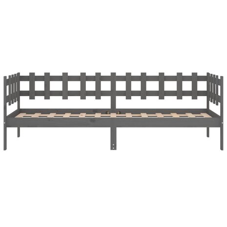 Slaapbank 90x190 cm massief grenenhout grijs 8720287136514 8