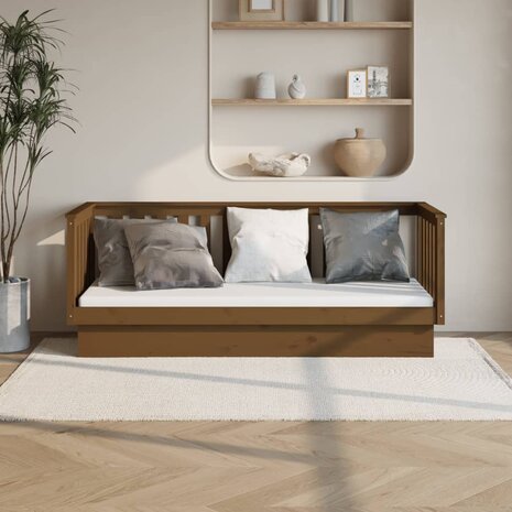 Slaapbank 75x190 cm massief grenenhout honingbruin 8720287214571 1