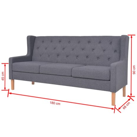 Bankstel stof grijs 2-delig 8718475590064 11