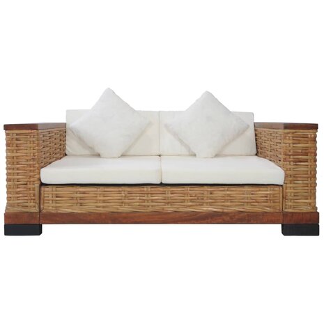 2-delig Bankstel met kussens natuurlijk rattan bruin 8719883731551 4