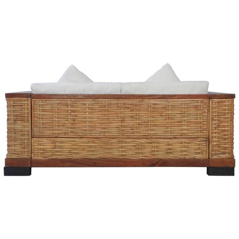 3-delig Bankstel met kussens natuurlijk rattan bruin 8719883731568 8