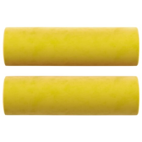Driezitsbank met sierkussens 180 cm fluweel geel 8721012058644 5