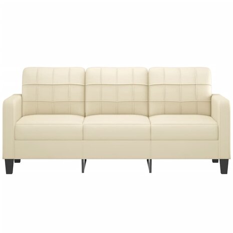 Driezitsbank 180 cm kunstleer crèmekleurig 8721012138490 3
