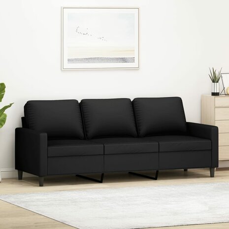 Driezitsbank 180 cm fluweel zwart 8721012139404 1