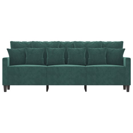 Driezitsbank 180 cm fluweel donkergroen 8721012140417 3