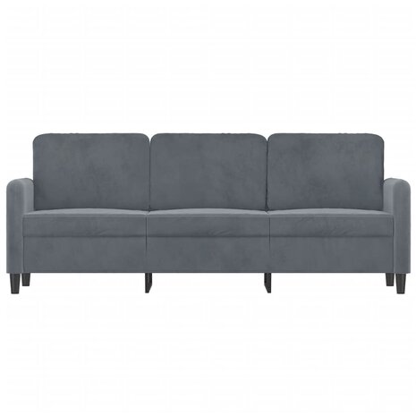 Driezitsbank 180 cm fluweel donkergrijs 8721012141797 3