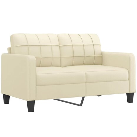 2-delige Loungeset met kussens kunstleer crème 8721012063266 4