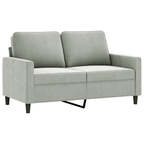 2-delige Loungeset met kussens fluweel lichtgrijs 8721012064836 3