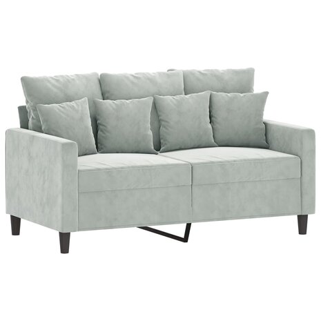 2-delige Loungeset met kussens fluweel lichtgrijs 8721012066670 3