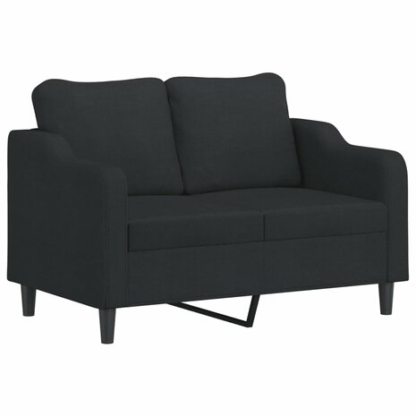 2-delige loungeset met kussens stof zwart 8721012067738 3