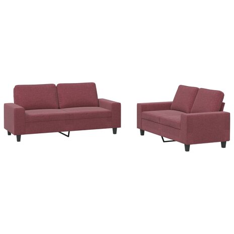 2-delige Loungeset stof wijnrood 8721012068551 2