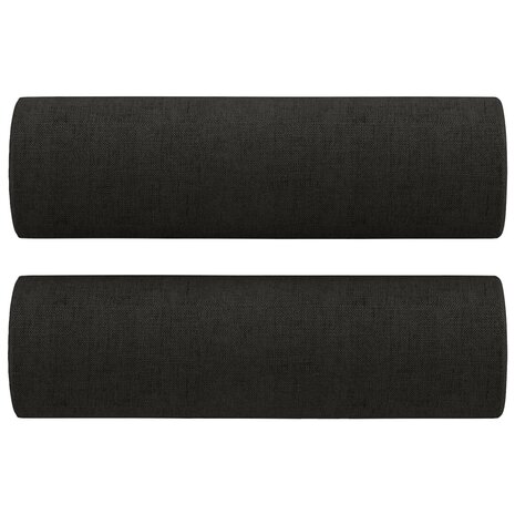Tweezitsbank met sierkussens 120 cm stof zwart 8721012057456 5
