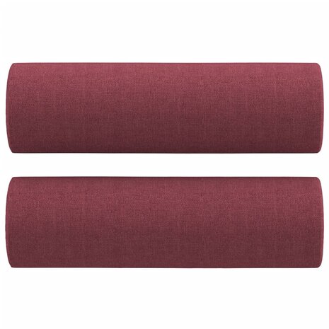 Tweezitsbank met sierkussens 120 cm stof wijnrood 8721012057470 5