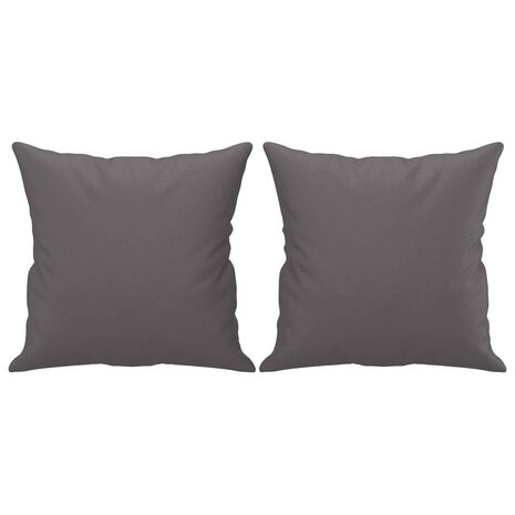 Tweezitsbank met sierkussens 140 cm kunstleer grijs 8721012057722 5