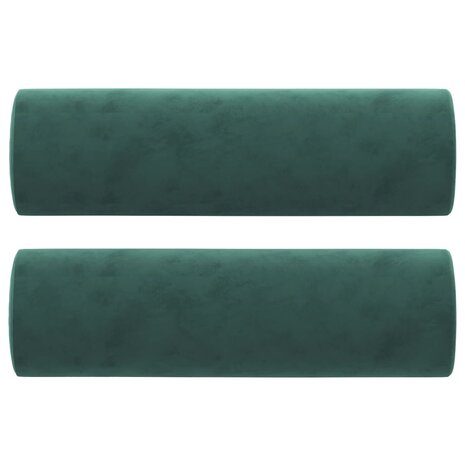 Tweezitsbank met sierkussens 140 cm fluweel donkergroen 8721012058507 5