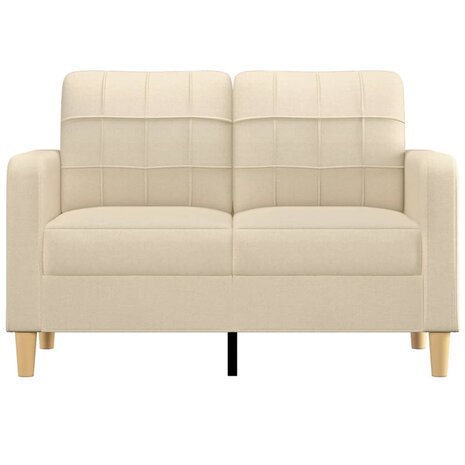 Tweezitsbank 120 cm stof crèmekleurig 8721012138117 3