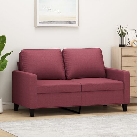 Tweezitsbank 120 cm stof wijnrood 8721012138872 1