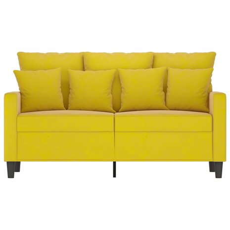Tweezitsbank 120 cm fluweel geel 8721012140257 3