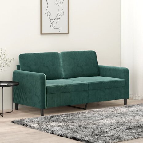 Tweezitsbank 140 cm fluweel donkergroen 8721012141704 1