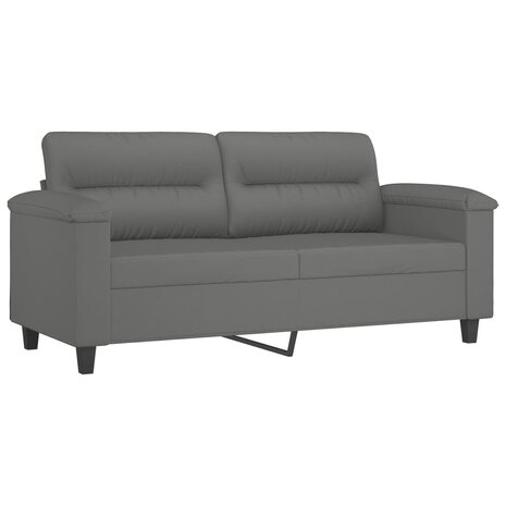 Tweezitsbank 140 cm microvezelstof donkergrijs 8721012136489 2