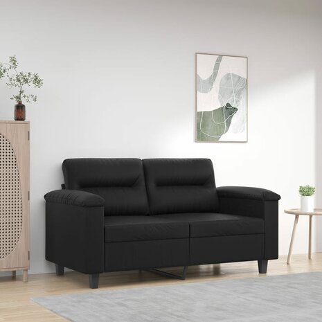 Tweezitsbank 120 cm kunstleer zwart 8721012136632 1