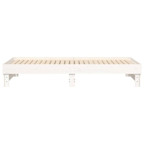 Slaapbank uitschuifbaar massief grenenhout wit 2x(90x200) cm 8720845639051 10