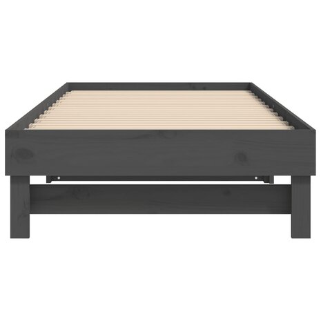 Slaapbank uitschuifbaar massief grenenhout grijs 2x(90x200) cm 8720845639068 9