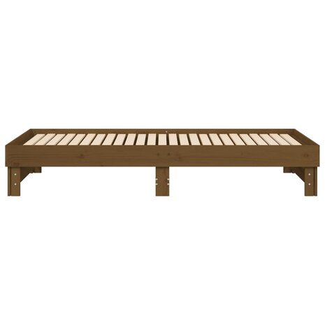 Slaapbank uitschuifbaar grenenhout honingbruin 2x(90x200) cm 8720845639075 10