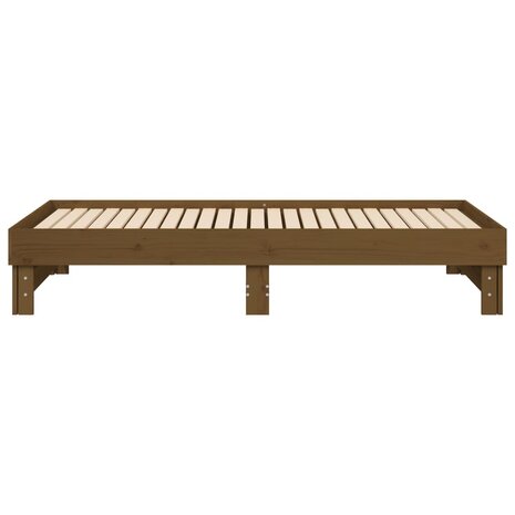 Slaapbank uitschuifbaar grenenhout honingbruin 2x(90x190) cm 8720845639174 10