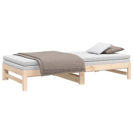 Slaapbank uitschuifbaar massief grenenhout 2x(100x200) cm 8720845639242 6